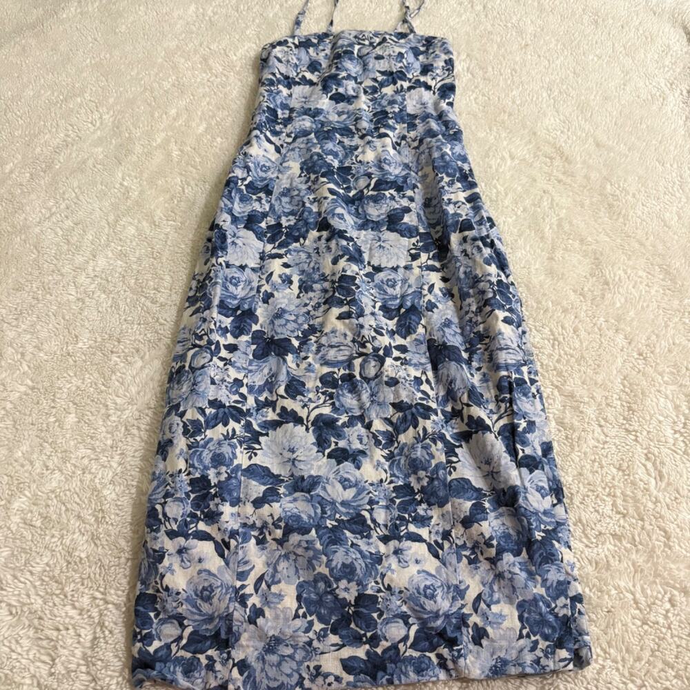 Abercombie Fitch Womens XS Multicolor Floral Dress Summer Resort Wedding Cotton